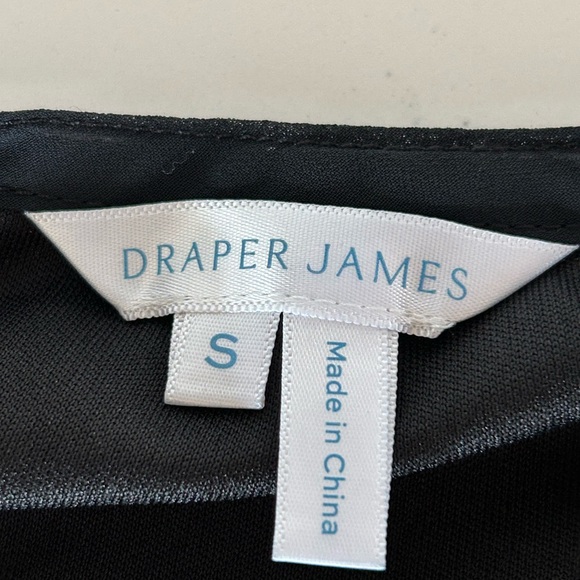 Draper James Black Sheer Drop Waist Dress Long Sleeve - Picture 5 of 6